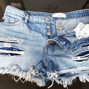 Kancan size 11/29 distressed Jean shorts